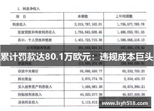 累计罚款达80.1万欧元：违规成本巨头
